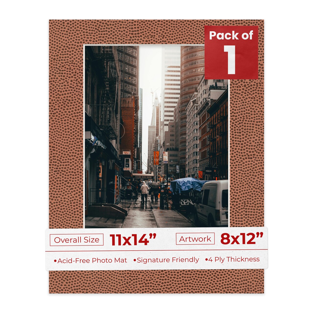 Football Texture Mat Board for 11x14 Frames - Fits 8x12 Photos